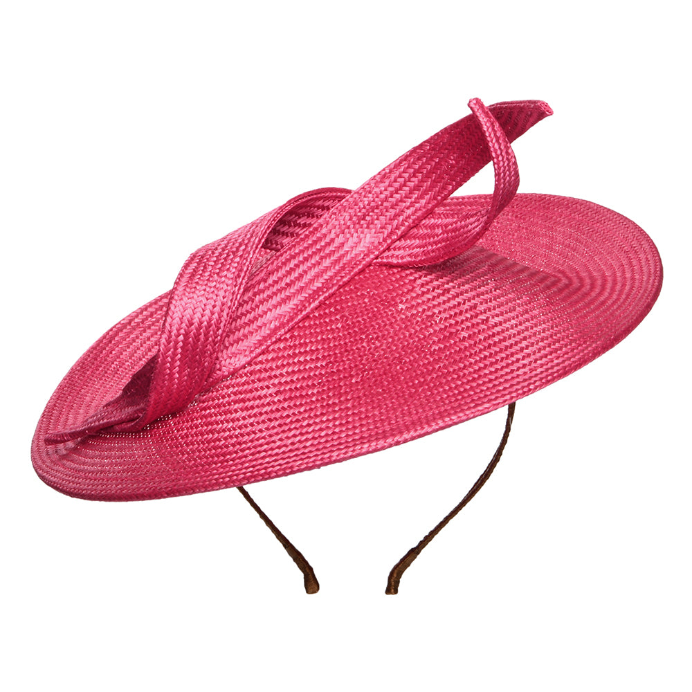 Chapeau Bibi Disque en Paille Marian framboise WHITELEY