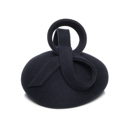 Chapeau Calot en Laine Jenny bleu marine WHITELEY