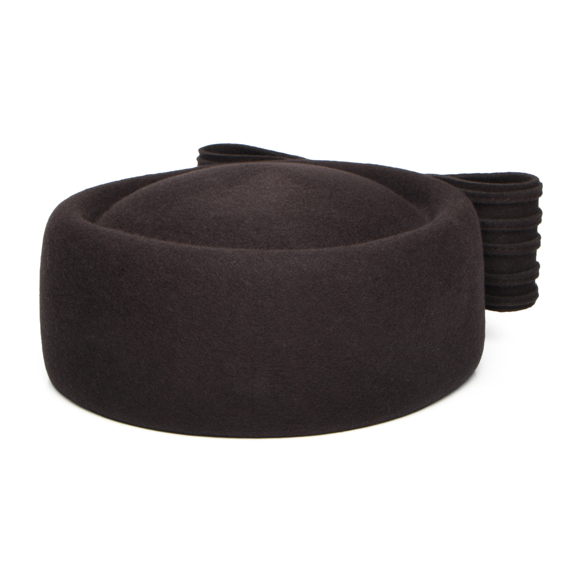 Chapeau Calot en Laine Jackie O Loop Bow chocolat WHITELEY