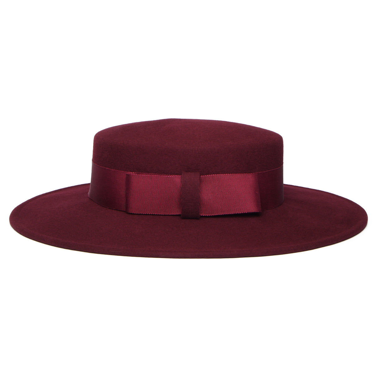 Chapeau Canotier en Laine Feutrée Fiona mûre WHITELEY