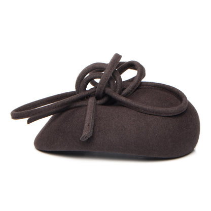 Chapeau Calot en Laine avec Boucles Rosey chocolat WHITELEY