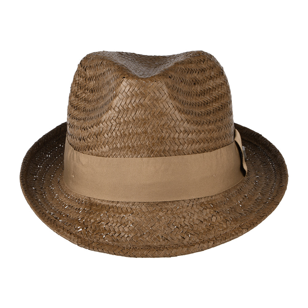 Chapeau Trilby en Paille Castor toffee-bronze BRIXTON