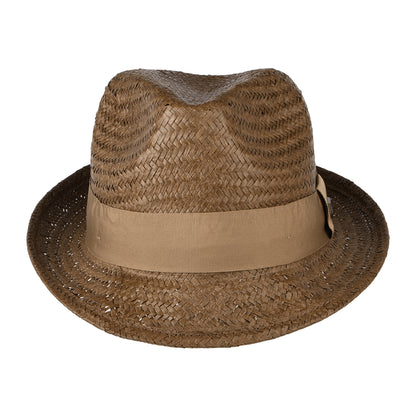 Chapeau Trilby en Paille Castor toffee-bronze BRIXTON