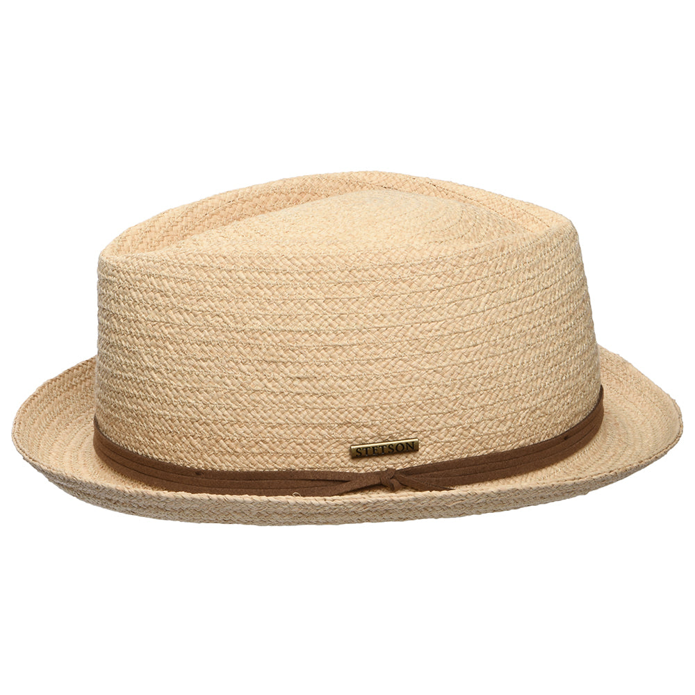 Chapeau Pork Pie Diamond Crown en Raphia naturel STETSON