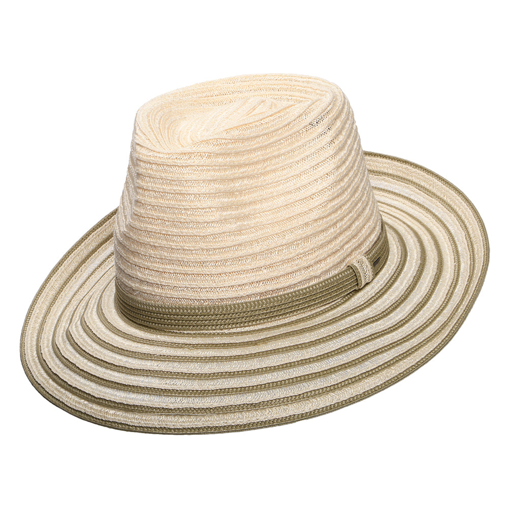 Chapeau Fedora Bicolore Kylen naturel-olive BAILEY