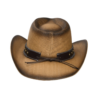 Chapeau de Cowboy Western en Paille Toyo Mate Chet whisky DORFMAN PACIFIC