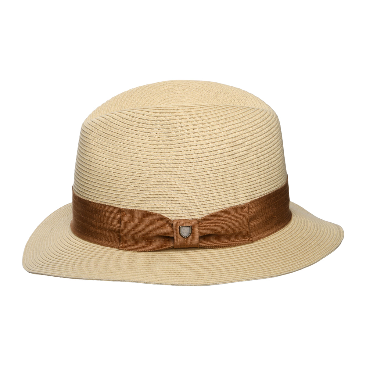 Chapeau Fedora en Paille Toyo Pliable Roma naturel-bronze BRIXTON