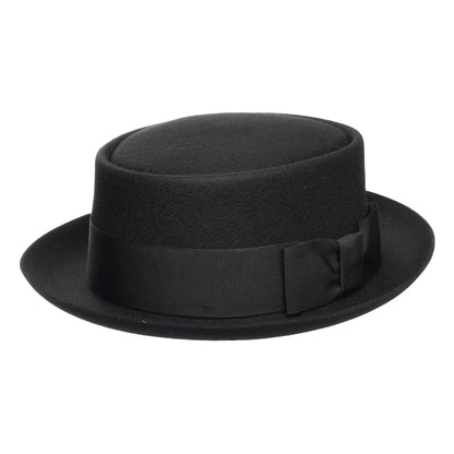 Chapeau Pork Pie en Laine Feutrée noir CHRISTYS