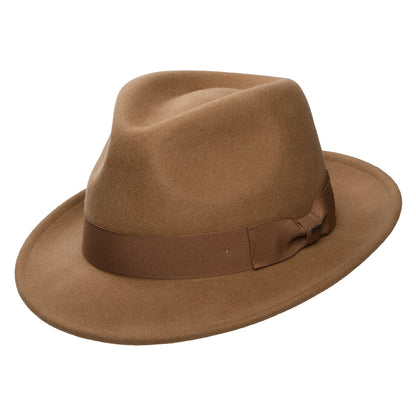 Chapeau Trilby en Laine Feutrée Maglor beige sable BAILEY