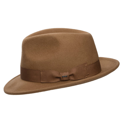 Chapeau Trilby en Laine Feutrée Maglor beige sable BAILEY