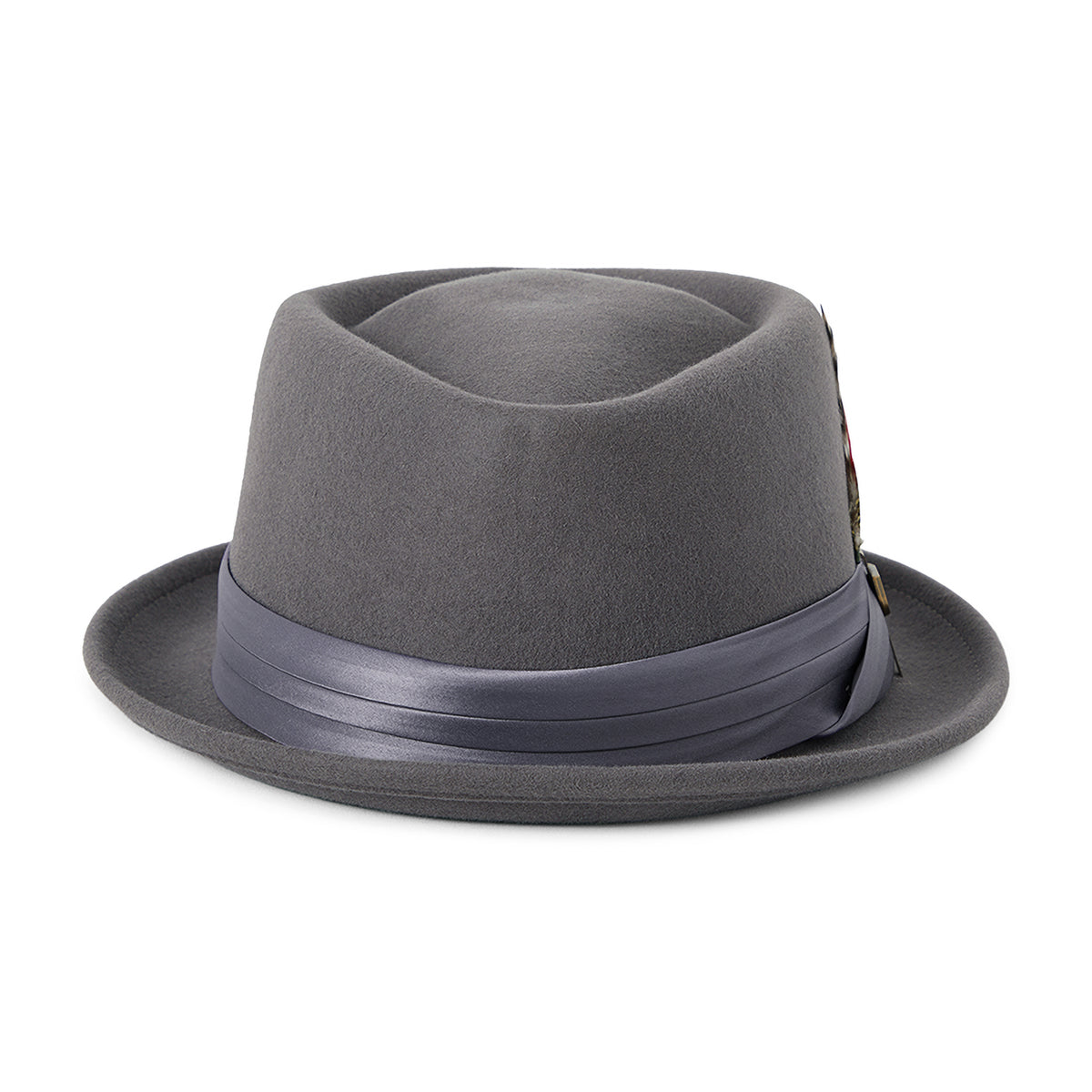 Chapeau Pork Pie en Laine Feutrée Stout anthracite BRIXTON