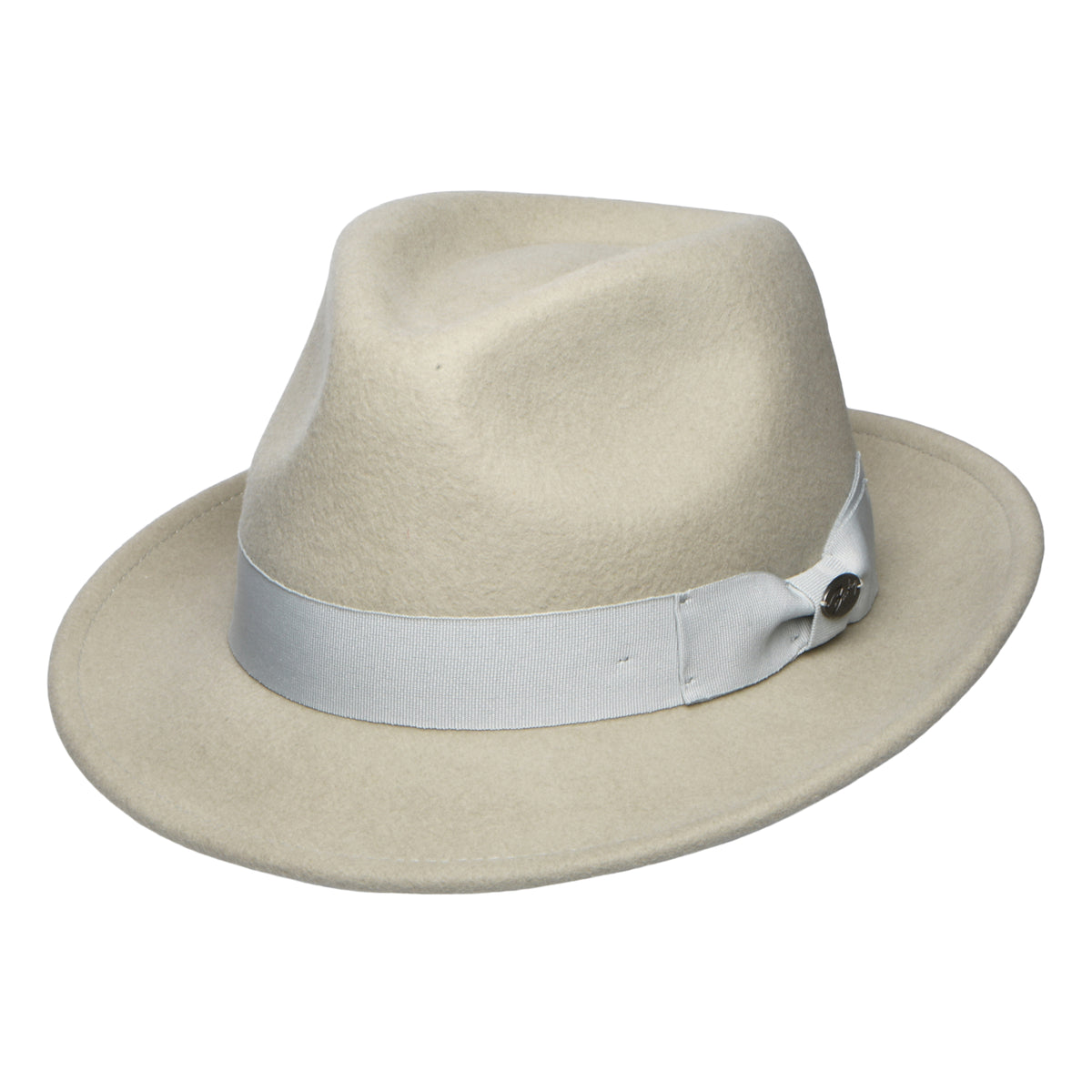 Chapeau Trilby en Laine Feutrée Maglor gris clair BAILEY