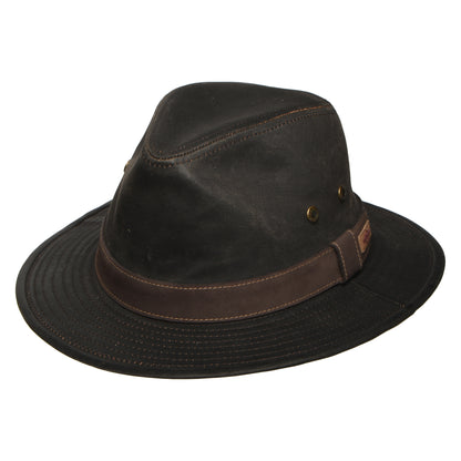 Chapeau Fedora Safari à Effet Usé Traveller marron STETSON
