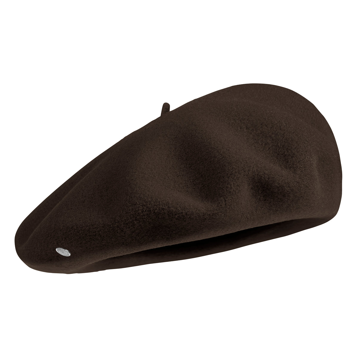 Béret Authentique en Laine Mérinos marron LAULHÈRE