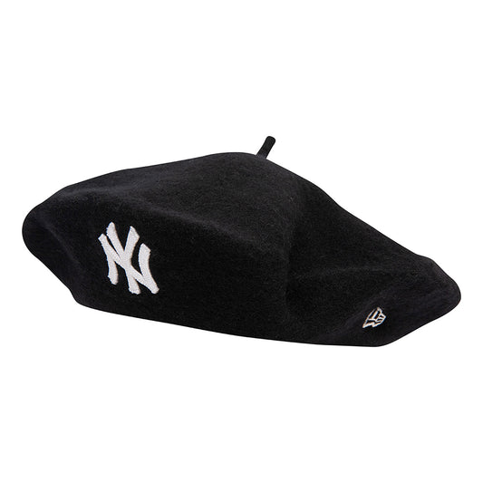 Béret Femme New York Yankees en Laine Mélangée noir-blanc NEW ERA