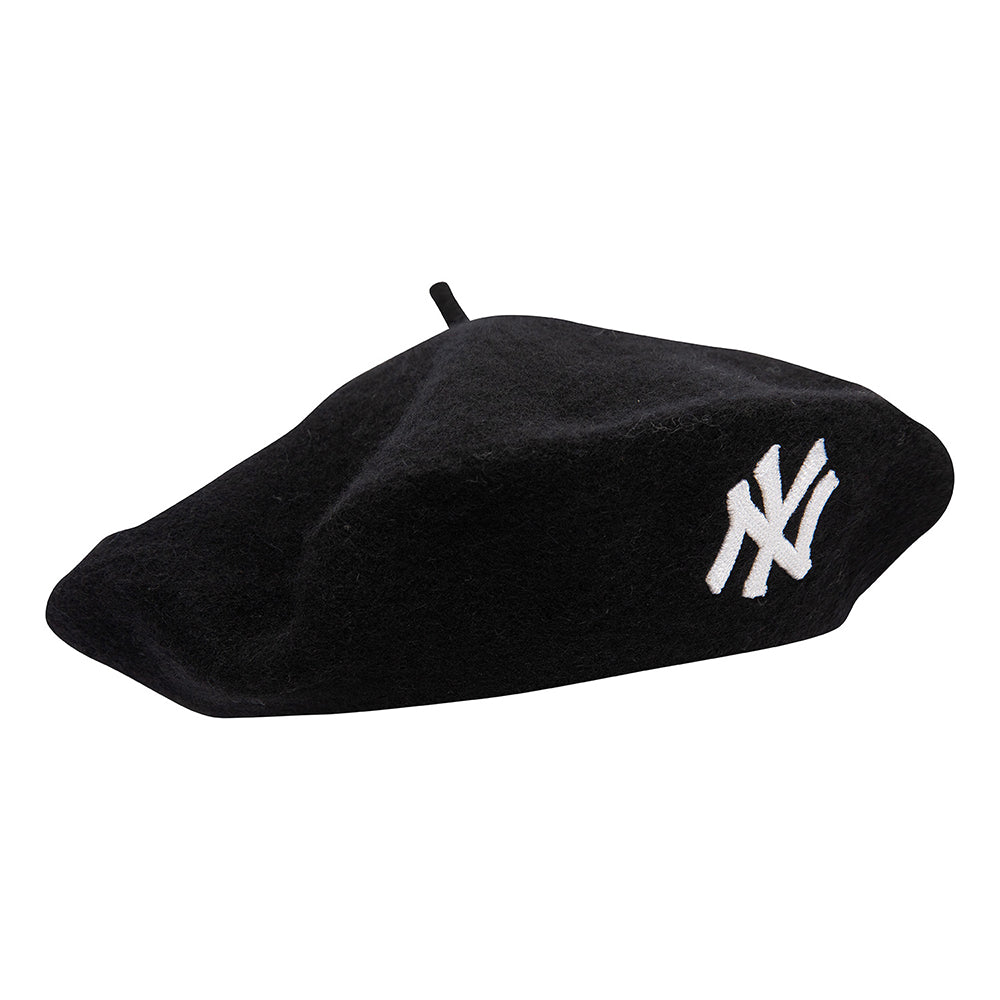 Béret Femme New York Yankees en Laine Mélangée noir-blanc NEW ERA