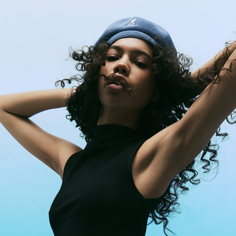 Béret en Bambou Jax bleu denim KANGOL