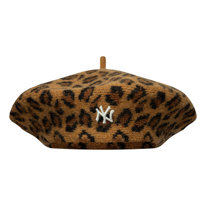 Béret New York Yankees Léopard en Laine camel-blanc NEW ERA