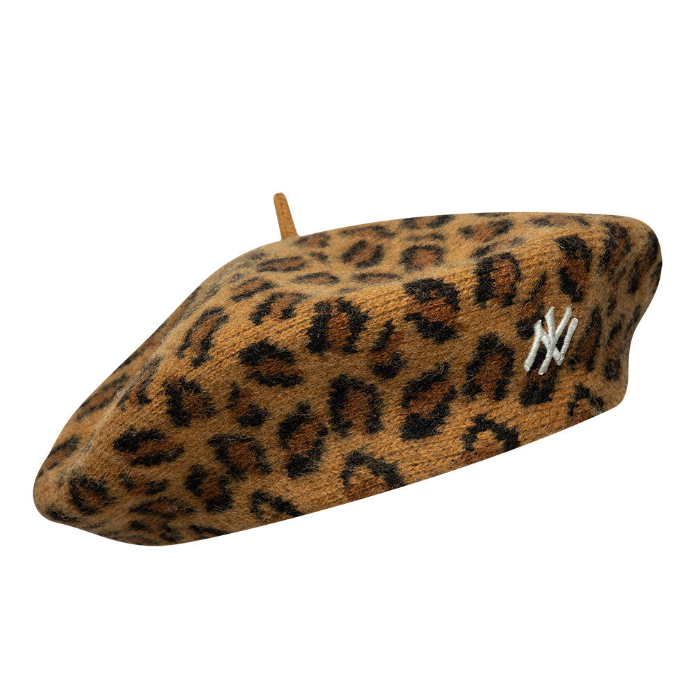 Béret New York Yankees Léopard en Laine camel-blanc NEW ERA