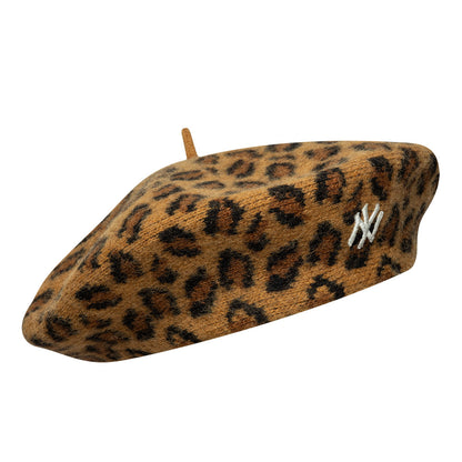 Béret New York Yankees Léopard en Laine camel-blanc NEW ERA