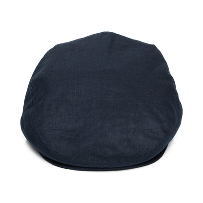Casquette Plate en Lin bleu marine JAXON & JAMES