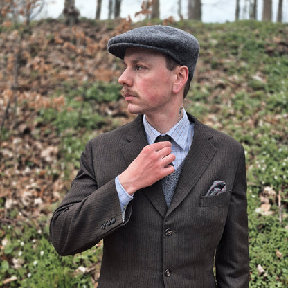 Casquette Plate en Laine Classic anthracite JAXON & JAMES