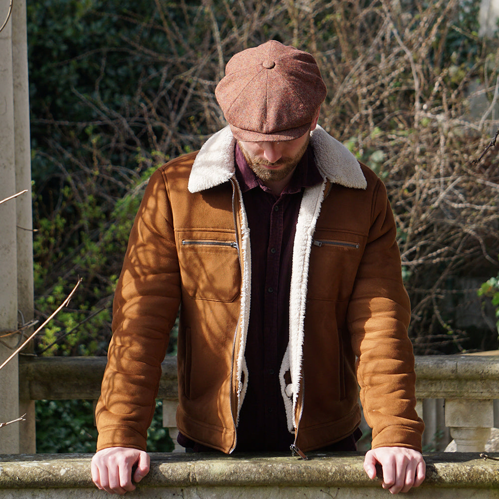 Casquette Gavroche en Tweed du Donegal Hillcourt automne JAXON & JAMES
