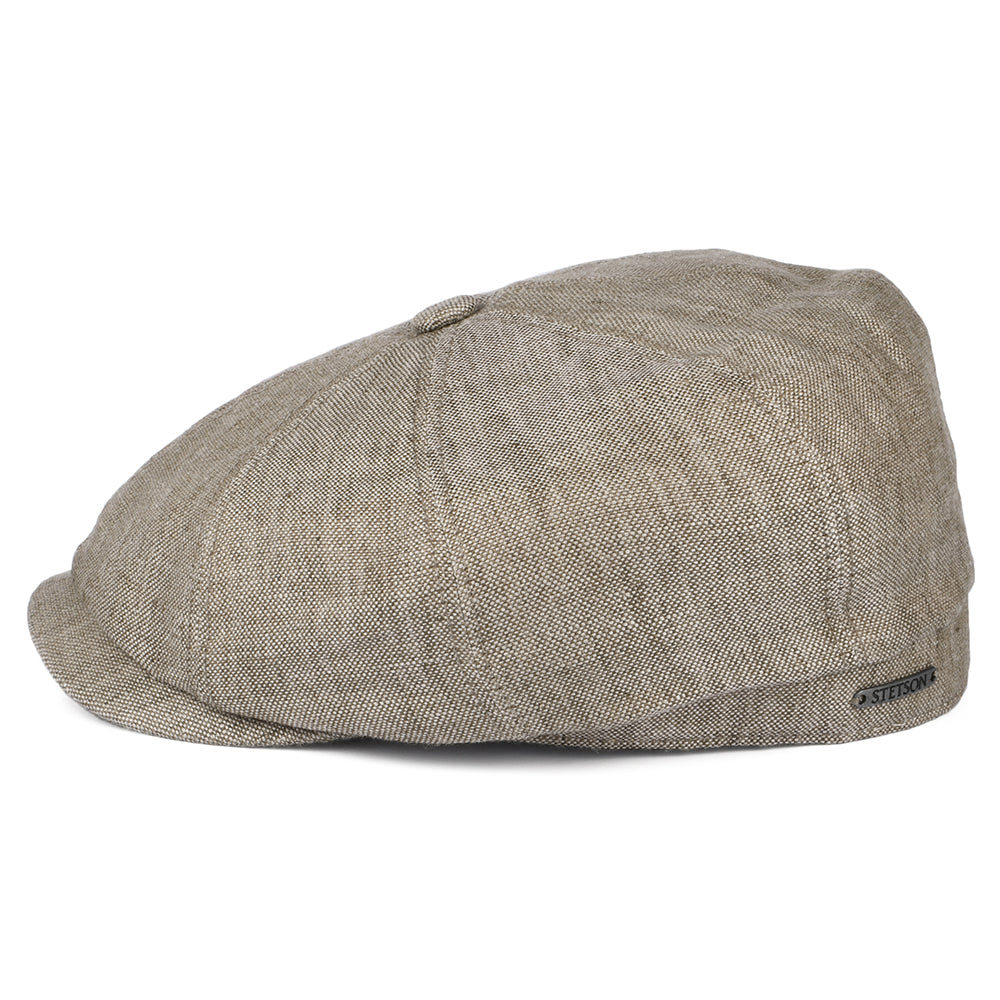 Casquette Gavroche en Lin Chiné Hatteras beige STETSON