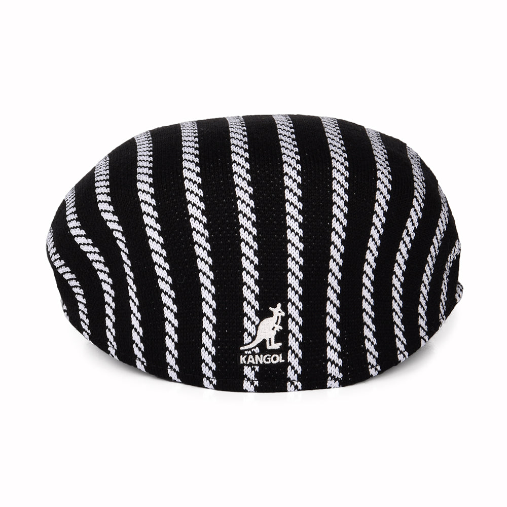 Casquette Plate Twist Stripe 504 noir-blanc KANGOL