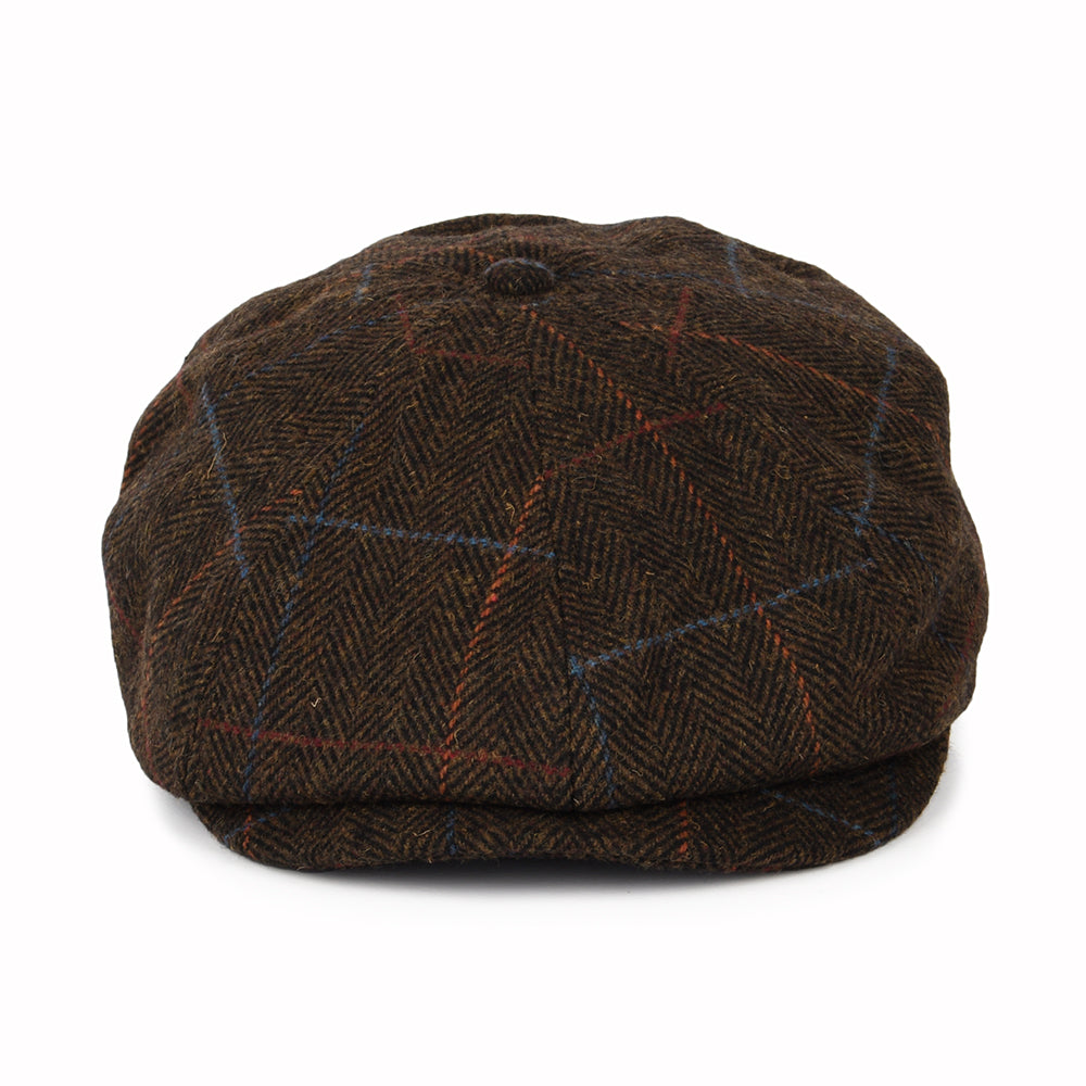 Casquette Gavroche à Carreaux et Chevrons Brood marron-noir-rouge BRIXTON