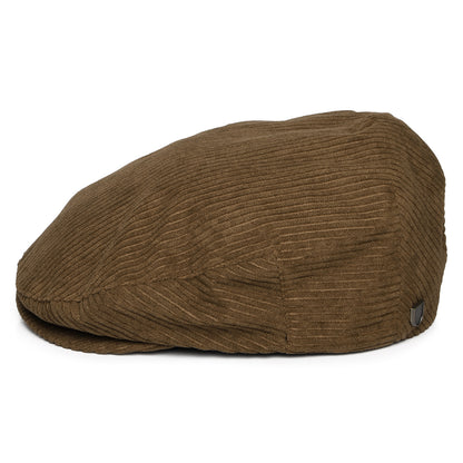 Casquette Plate en Velours Côtelé Large Hooligan marron clair BRIXTON