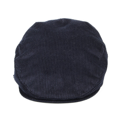 Casquette Plate en Velours Côtelé bleu marine FAILSWORTH