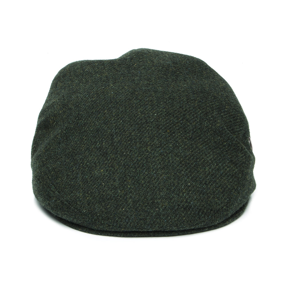 Casquette Plate en Laine Vierge Chinée vert foncé CITY SPORT