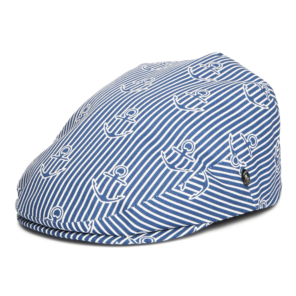 Casquette Plate en Coton Matelots bleu-blanc CITY SPORT