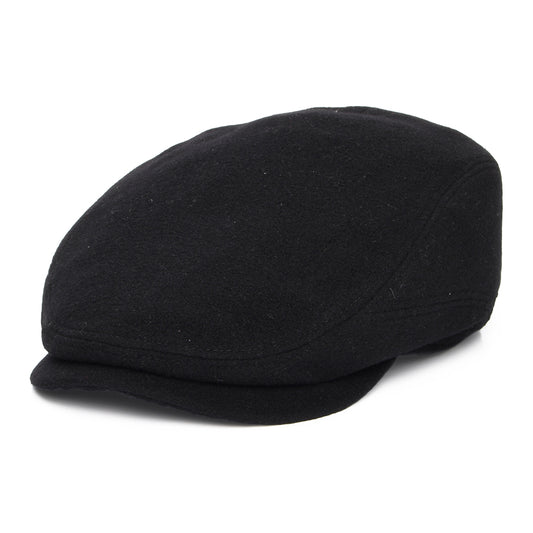 Casquette Plate en Laine et Cachemire Driver noir STETSON