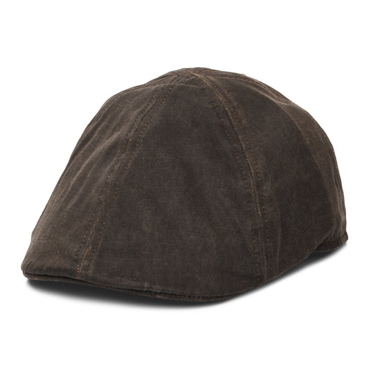Casquette Plate Bec-de-Canard à Effet Usé marron STETSON