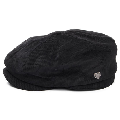 Casquette Gavroche Ample en Velours Côtelé Brood noir BRIXTON
