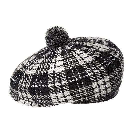 Casquette Plate à Pompon New Heritage noir-gris KANGOL