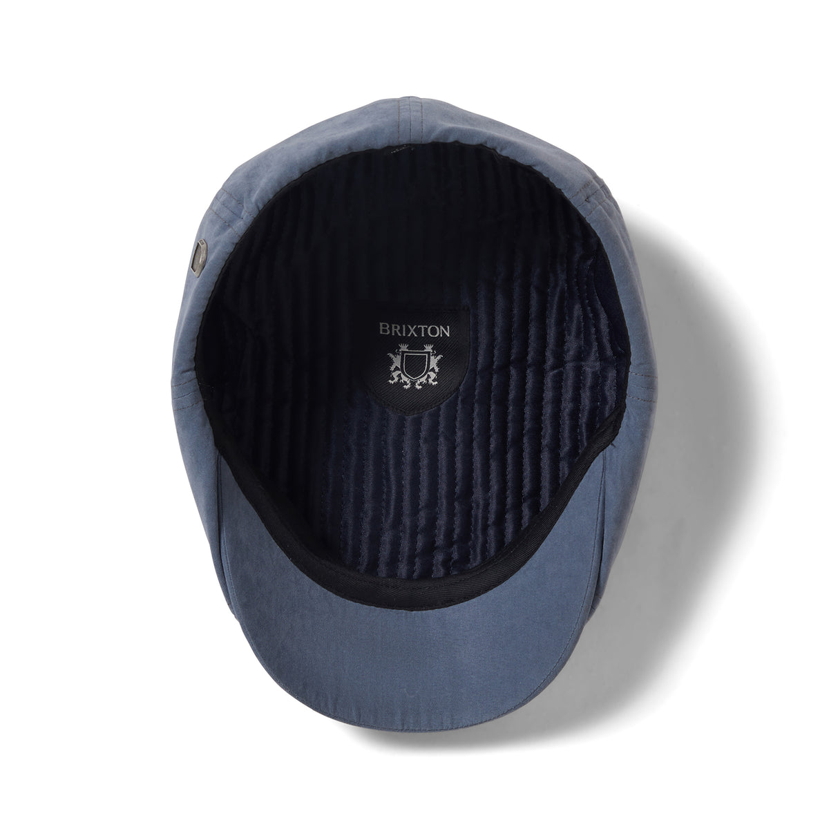 Casquette Gavroche en Satin Brossé Brood bleu ardoise BRIXTON