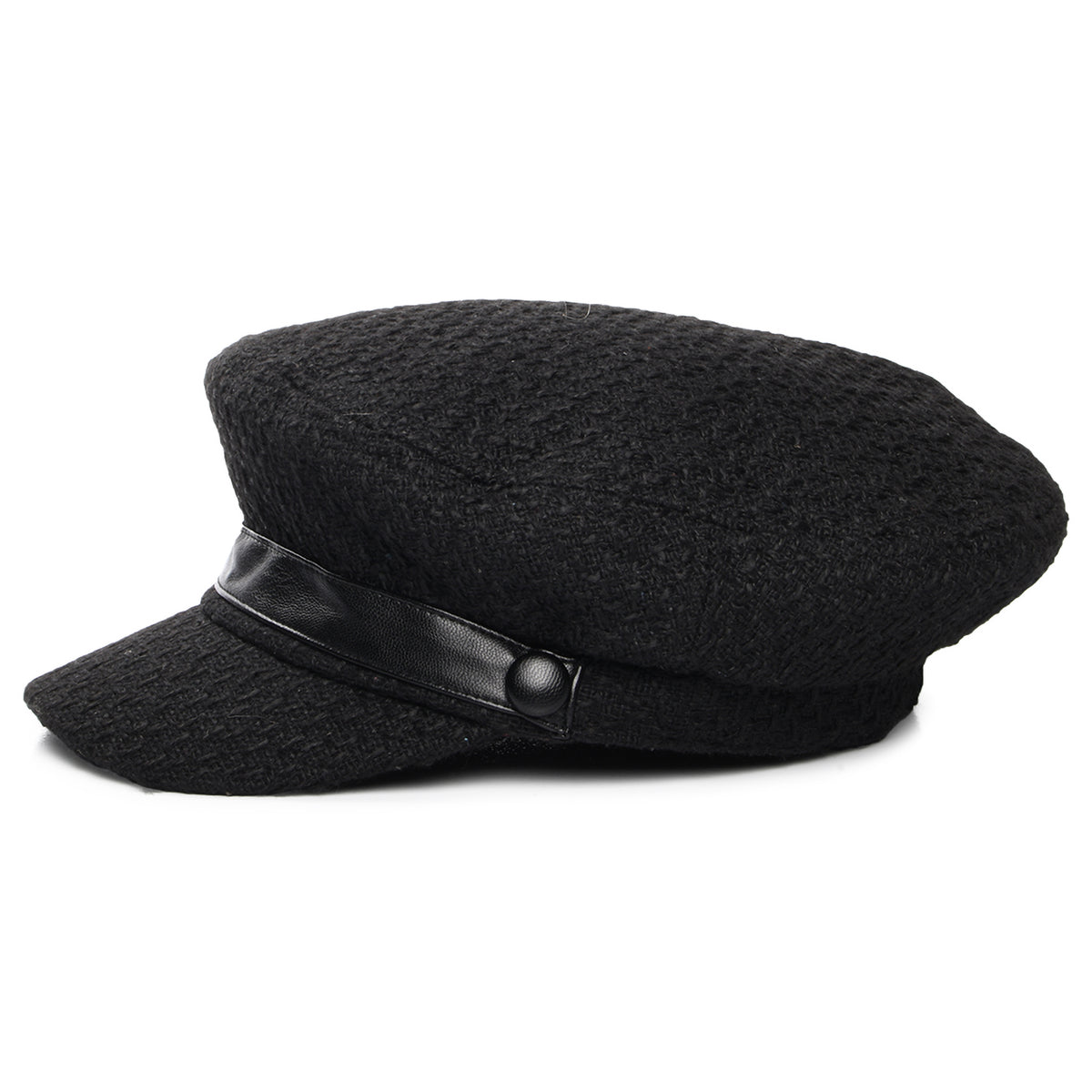 Casquette Gavroche en Bouclette Donna noir SCALA
