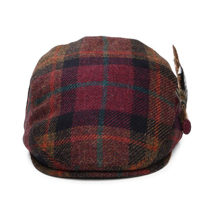 Casquette Plate en Laine Britannique Tartan Plume quetsche-multi FAILSWORTH
