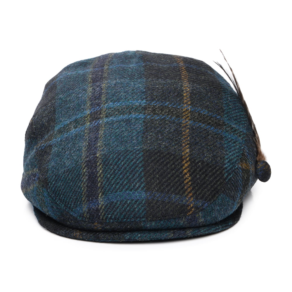 Casquette Plate en Laine Britannique Tartan Plume cyan-multi FAILSWORTH