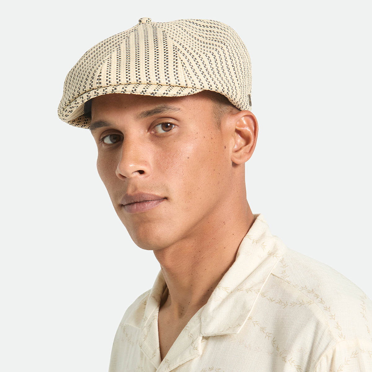 Casquette Gavroche Légère en Paille Brood naturel-noir BRIXTON