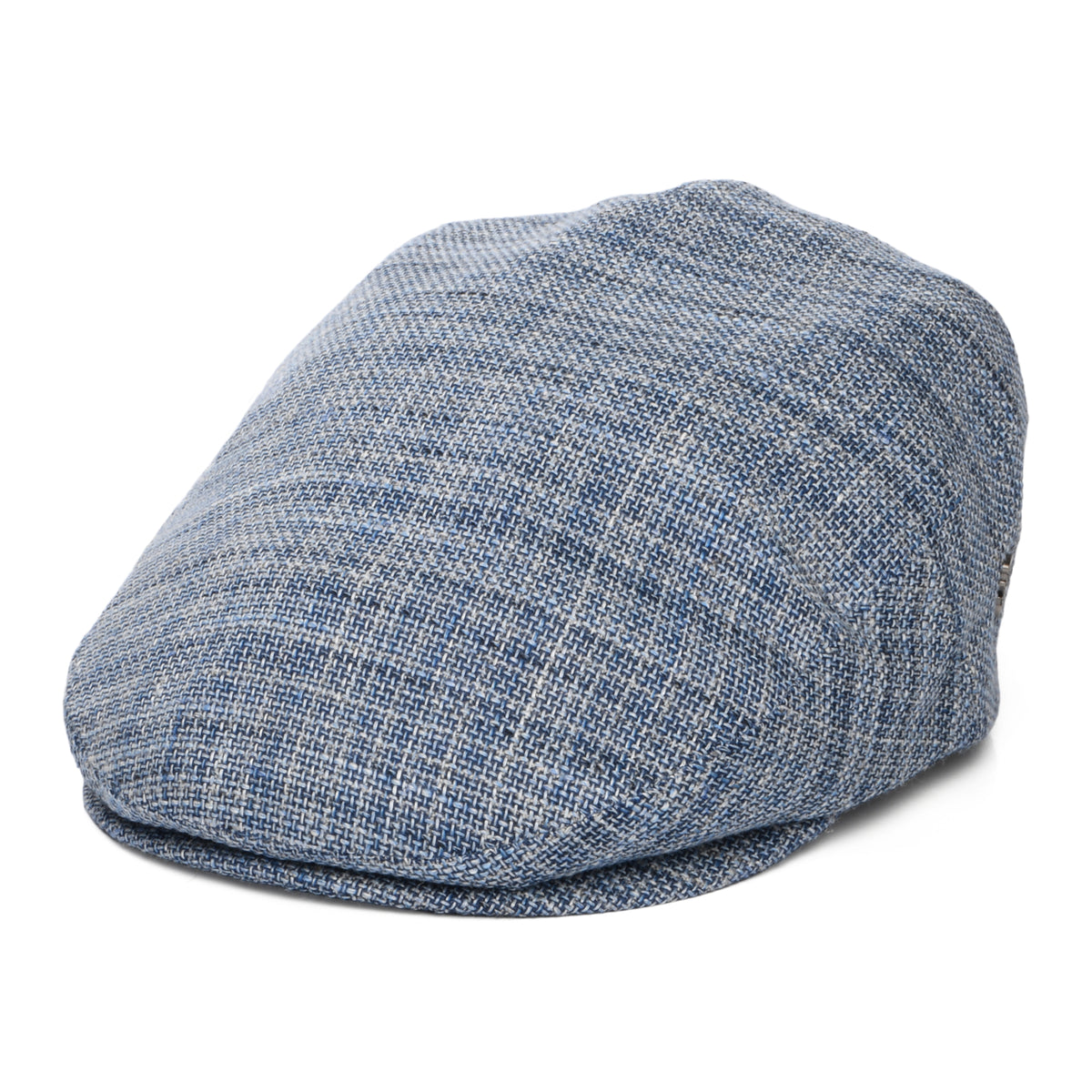 Casquette Plate en Lin et Coton Texturé bleu CITY SPORT