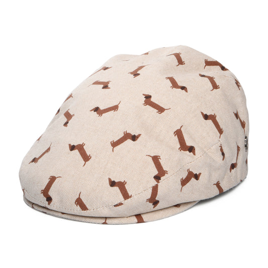 Casquette Plate en Coton Teckel beige CITY SPORT