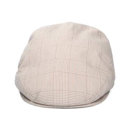 Casquette Plate Légère à Carreaux beige sable CITY SPORT