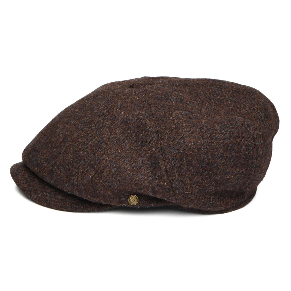 Casquette Gavroche en HARRIS TWEED Carloway marron FAILSWORTH