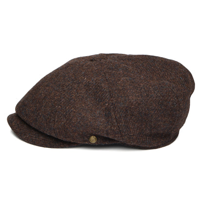 Casquette Gavroche en HARRIS TWEED Carloway marron FAILSWORTH
