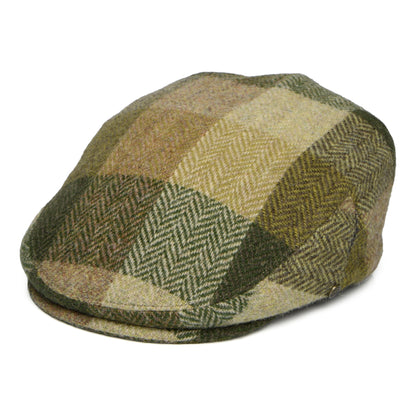 Casquette Plate en HARRIS TWEED Patch Stornoway mousse FAILSWORTH