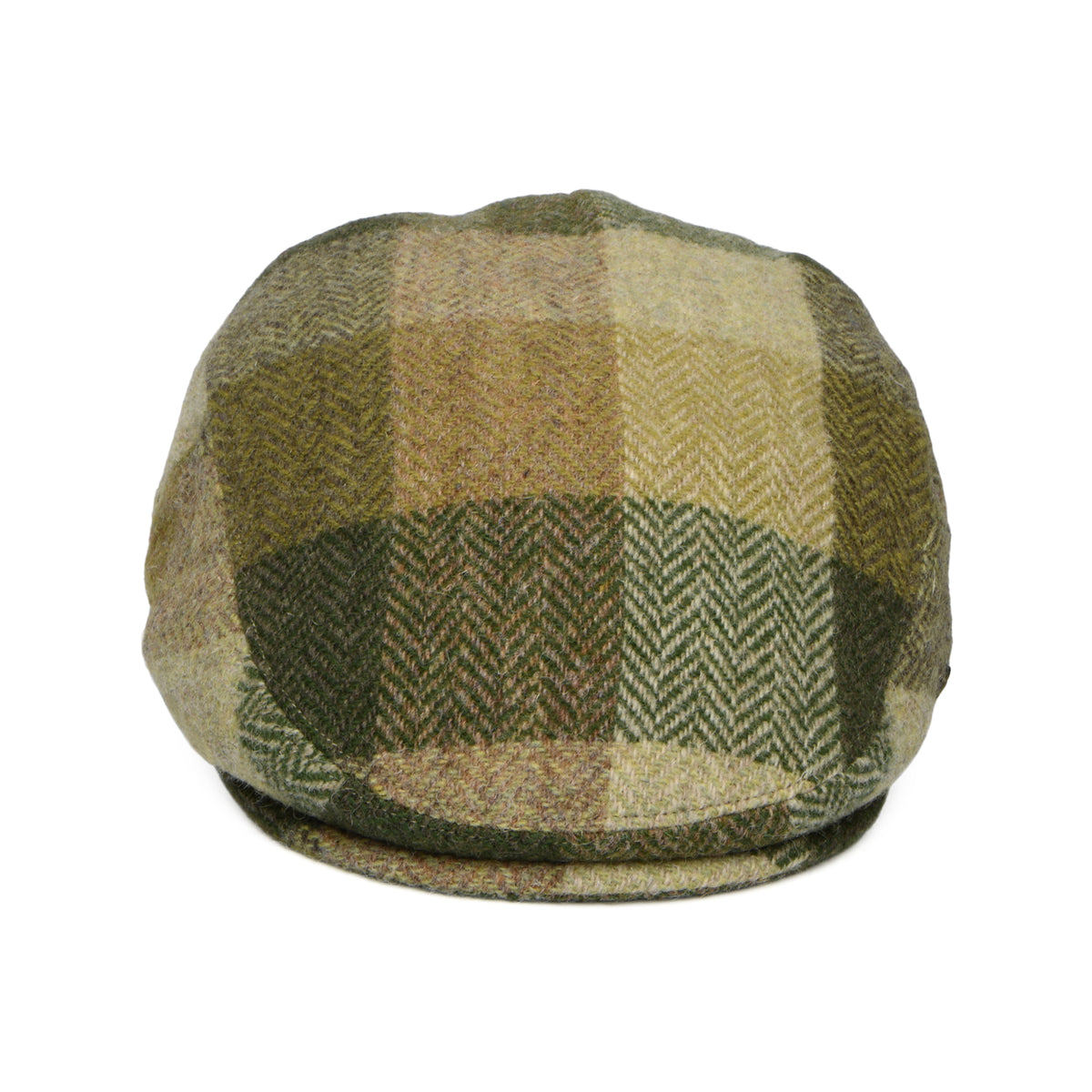 Casquette Plate en HARRIS TWEED Patch Stornoway mousse FAILSWORTH